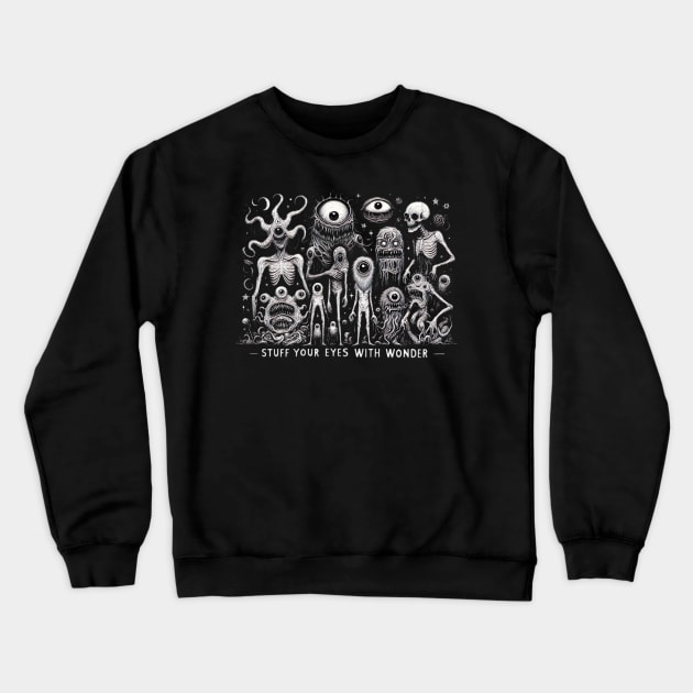 Stuff your eyes with wonder Crewneck Sweatshirt by Dead Galaxy